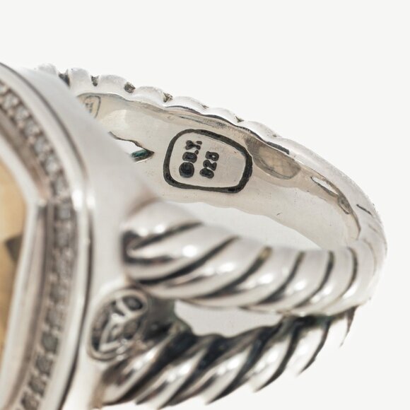David Yurman Albion 18k Gold & Sterling Silver Diamond Ring - Picture 5 of 6